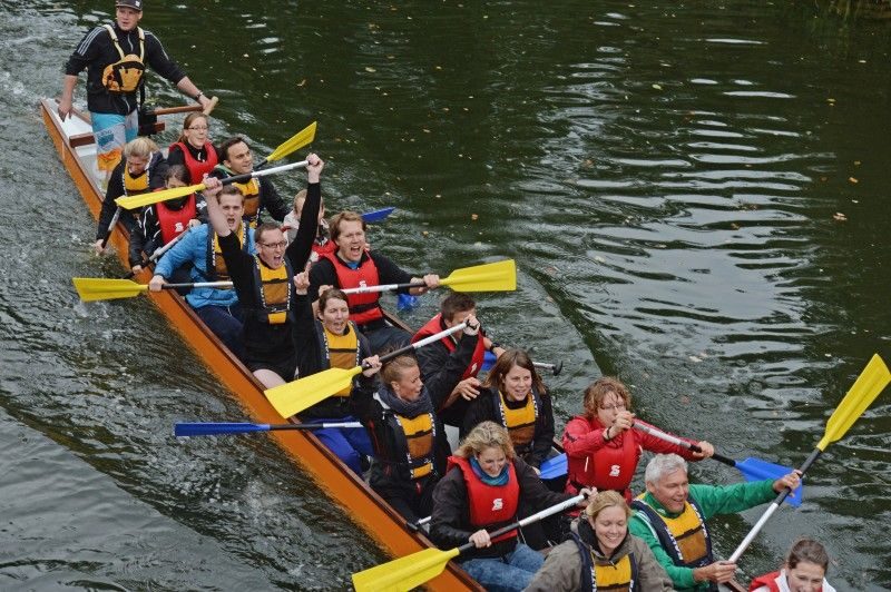 Fachräfte in eine Boot